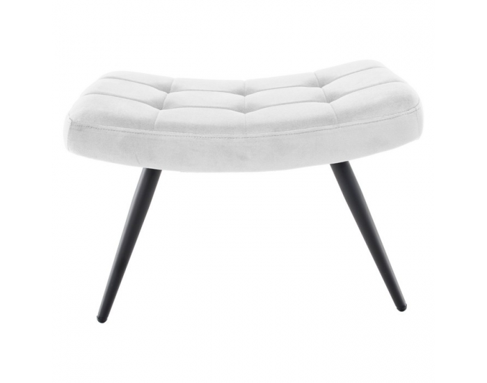 Kreslo s podnožou Haben - svetlosivá (Velvet) / čierna