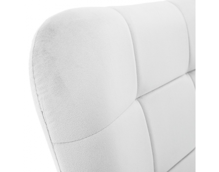 Kreslo s podnožou Haben - svetlosivá (Velvet) / čierna