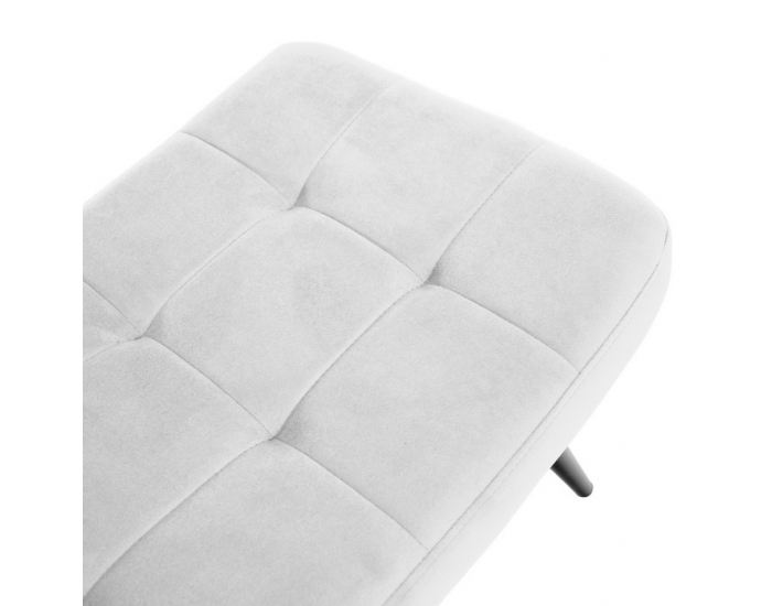 Kreslo s podnožou Haben - svetlosivá (Velvet) / čierna