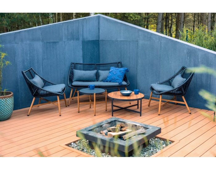 Záhradný nábytok z umelého ratanu Haldon CS - antracit / tmavosivá