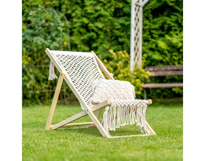 Plážové lehátko Halen - krémová