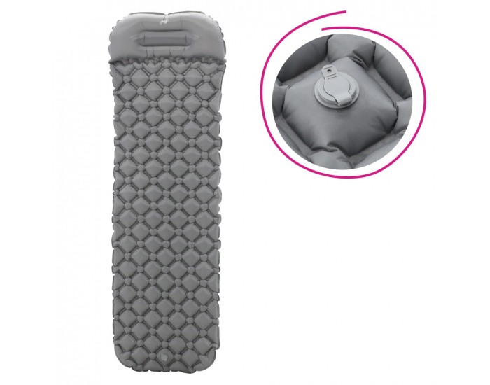 Nafukovacia turistická karimatka Halim - sivá