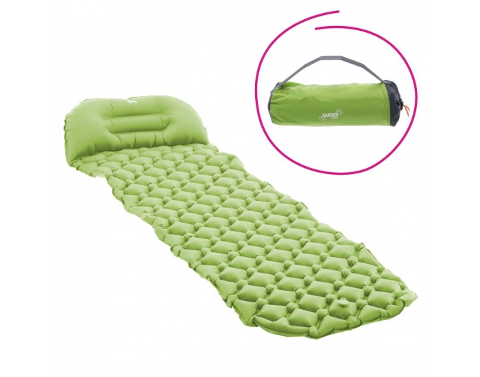 Nafukovacia turistická karimatka Halim - zelená