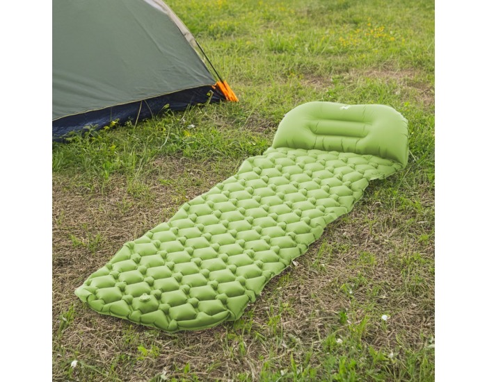 Nafukovacia turistická karimatka Halim - zelená