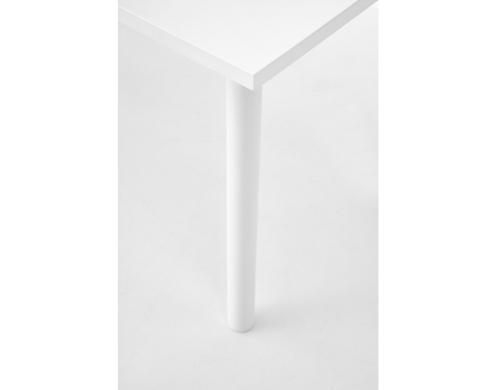 Jedálenský stôl Adonis - MDF biely vysoký lesk / biely kov