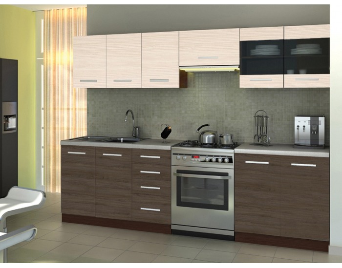 Kuchyňa Amanda 2 260 - dub santana / priede arden