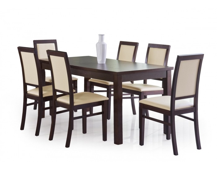 Rozkladací jedálenský stôl Ernest 160/200 - tmavý orech