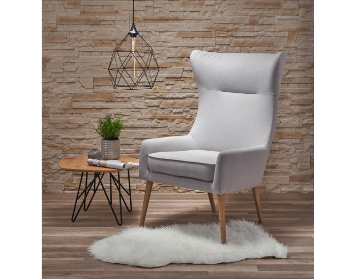 Kreslo (ušiak) Favaro 2 - svetlosivá