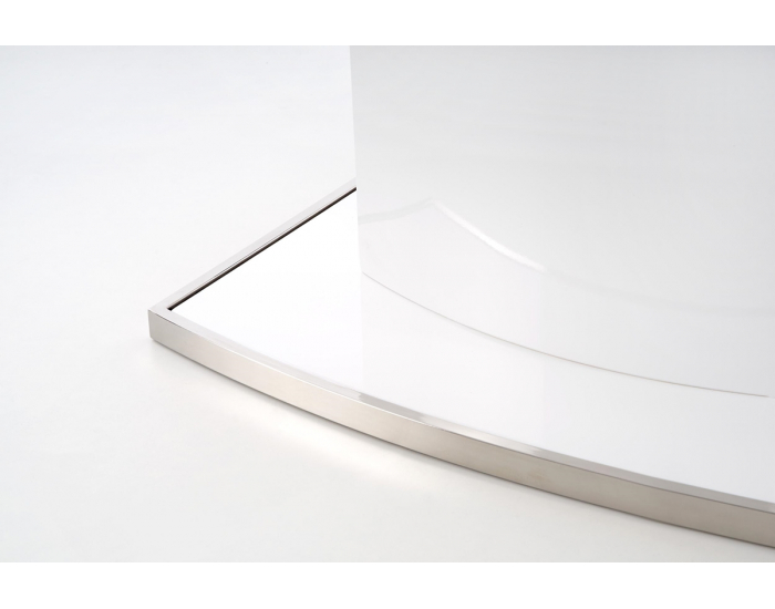 Rozkladací jedálenský stôl Federico - biely lesk