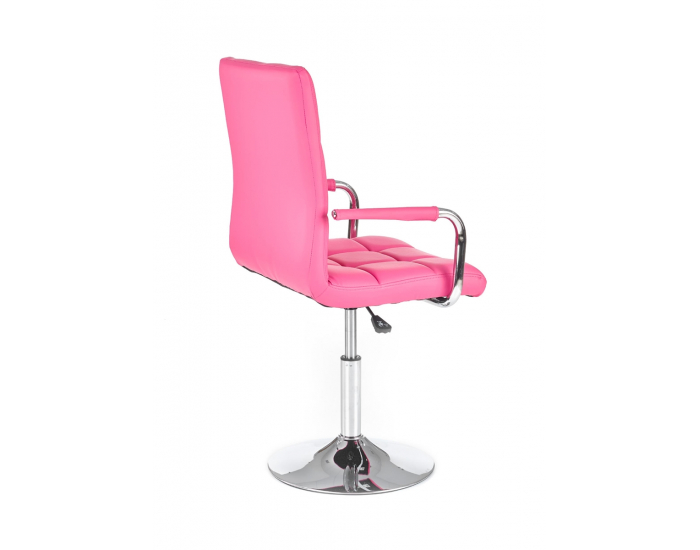 Barová stolička Gonzo - ružová / chróm