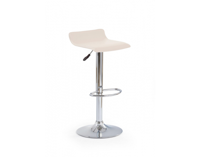 Barová stolička H-1 - krémová / chróm