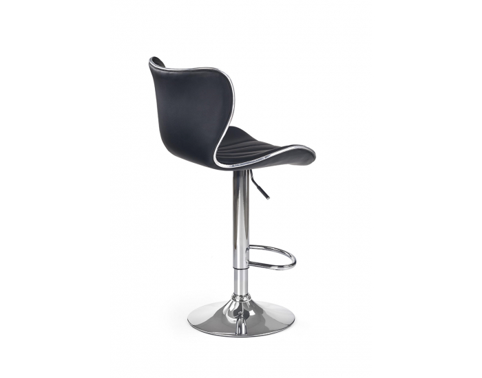 Barová stolička H-69 - čierna / chróm