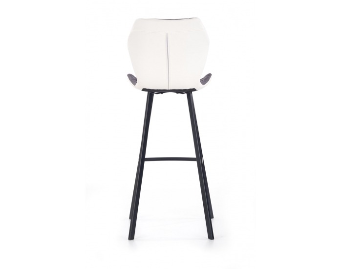 Barová stolička H-83 - biela / sivá / čierna