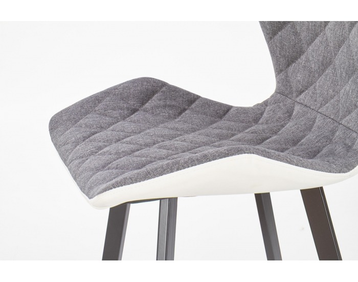 Barová stolička H-83 - biela / sivá / čierna