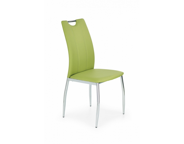 Jedálenská stolička K187 - zelená / chróm