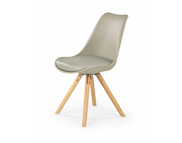 Jedálenská stolička K201 - khaki / buk
