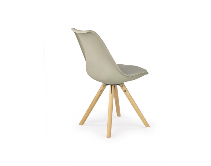 Jedálenská stolička K201 - khaki / buk