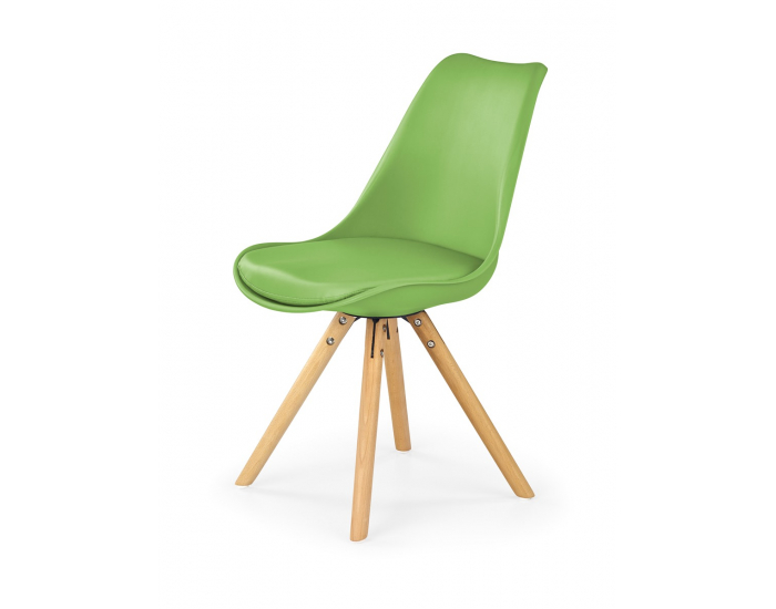 Jedálenská stolička K201 - zelená / buk