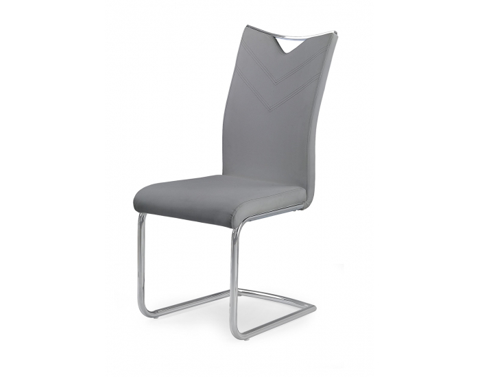 Jedálenská stolička K224 - sivá / chróm