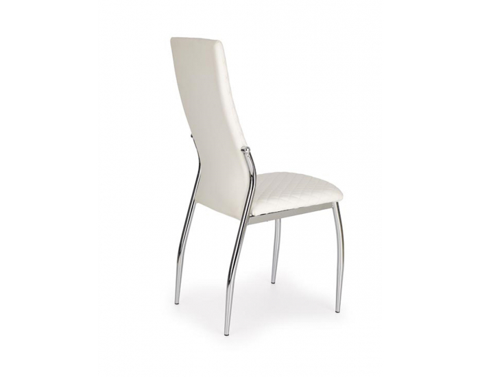 Jedálenská stolička K238 - biela / chróm