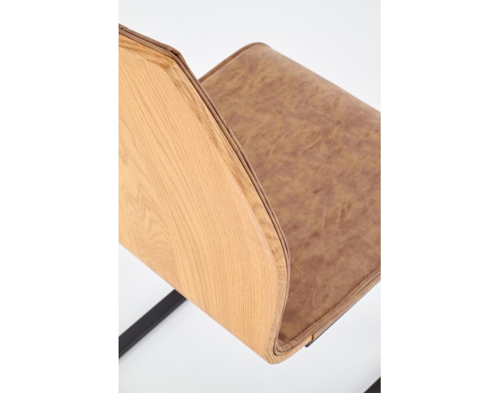 Jedálenská stolička K265 - hnedá / dub zlatý