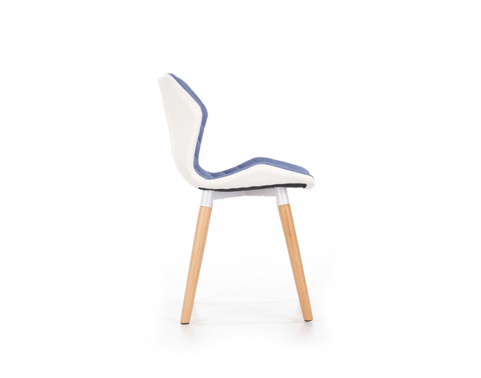 Jedálenská stolička K277 - modrá / biela