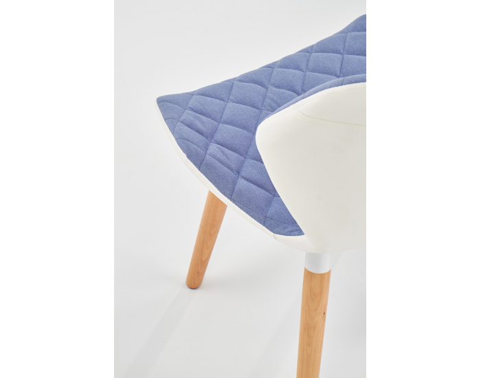 Jedálenská stolička K277 - modrá / biela