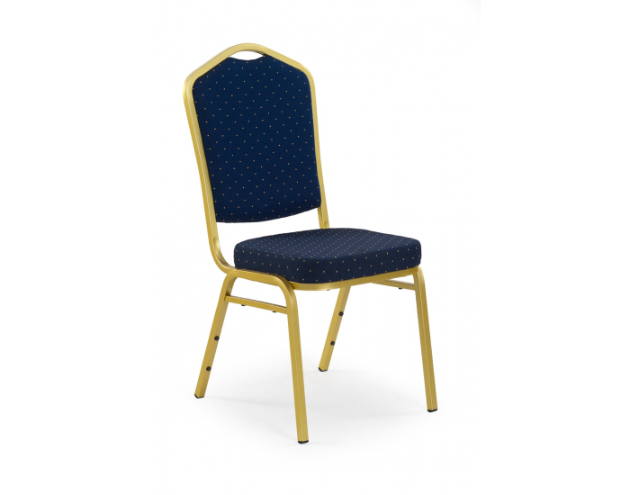 Jedálenská stolička K66 - modrá / zlatá