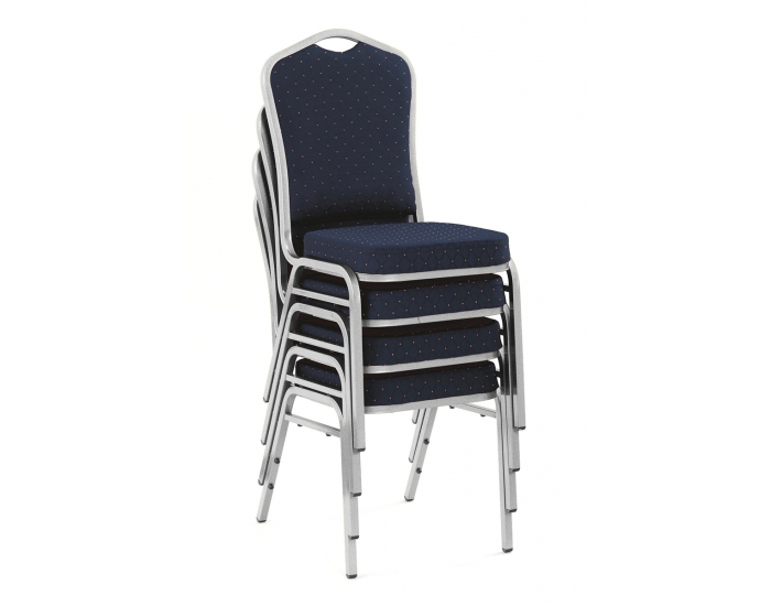 Jedálenská stolička K66S - modrá / strieborná