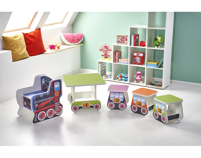 Detské kreslo Lokomo - kombinácia farieb