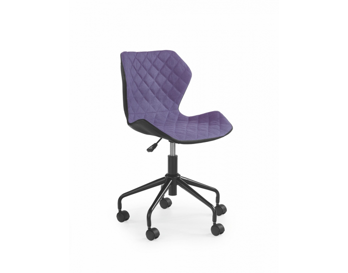 Detská stolička na kolieskach Matrix - fialová / čierna