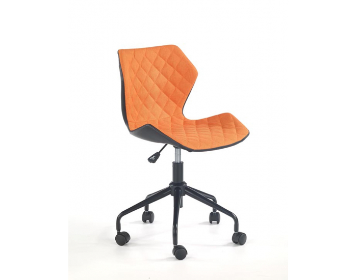 Detská stolička na kolieskach Matrix - oranžová / čierna