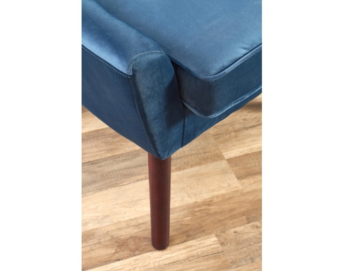 Kreslo Opale - tmavomodrá / tmavý orech