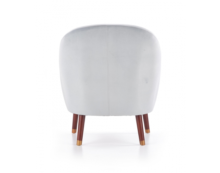 Kreslo Opale - svetlosivá / tmavý orech