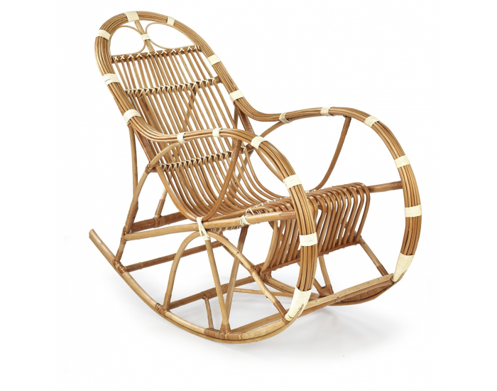 Prútené hojdacie kreslo Rocco - prírodná