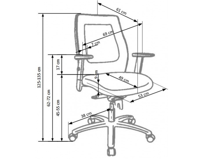 Kancelárske kreslo s podrúčkami Victor - čierna