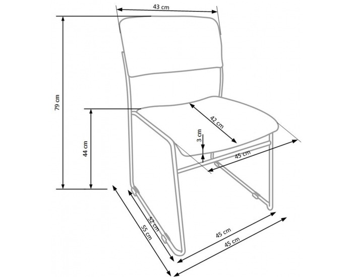Konferenčná stolička Vito - sivá