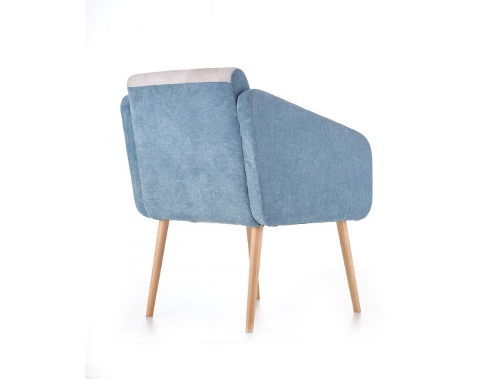 Kreslo Well - tyrkysová / svetlosivá