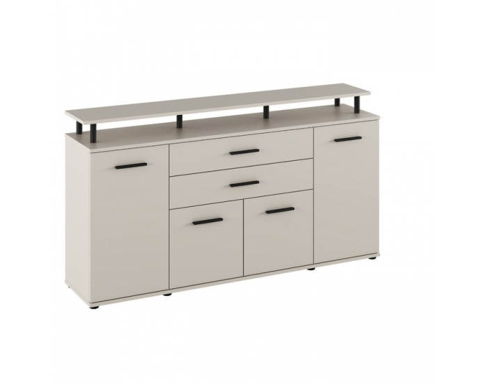 Štvordverová komoda so zásuvkami Hanola - kašmír
