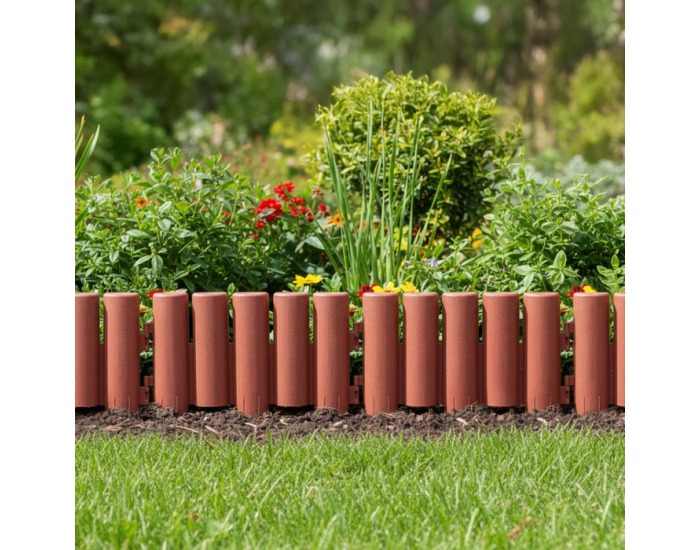 Obruba trávnika / záhradný plôtik (10 ks) Hansi New - terakota