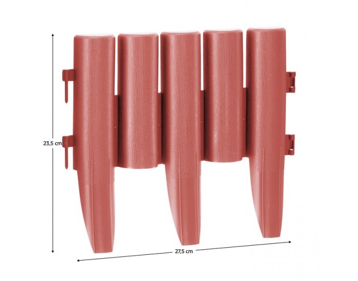 Obruba trávnika / záhradný plôtik (10 ks) Hansi New - terakota
