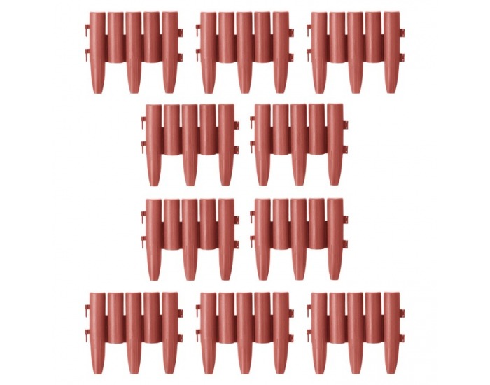 Obruba trávnika / záhradný plôtik (10 ks) Hansi New - terakota