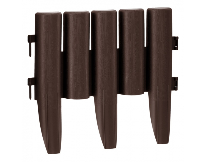 Obruba trávnika / záhradný plôtik (8 ks) Hansi - hnedá