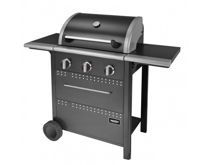 Záhradný plynový gril Contact - čierna / sivá