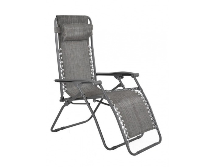 Záhradné lehátko Relaxing Chair - sivá