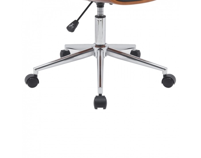 Kancelárske kreslo Hektor - čierna / orech / chróm