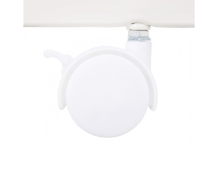 Viacúčelový regál s košíkmi na kolieskach Hermes - biela