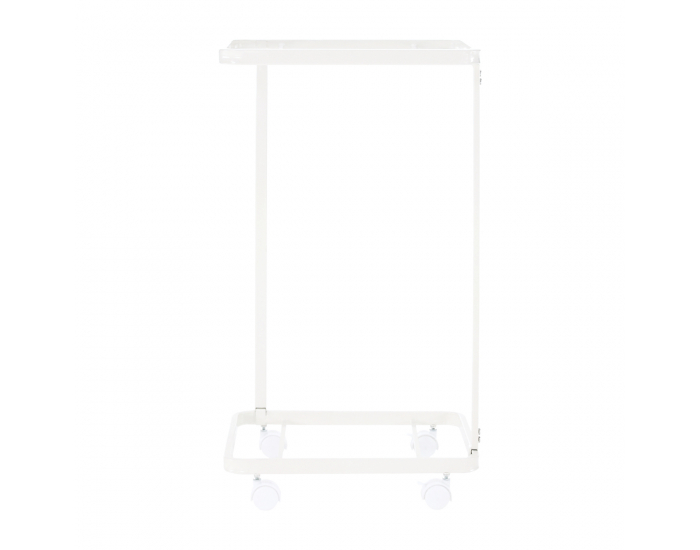 Viacúčelový regál s košíkmi na kolieskach Hermes - biela