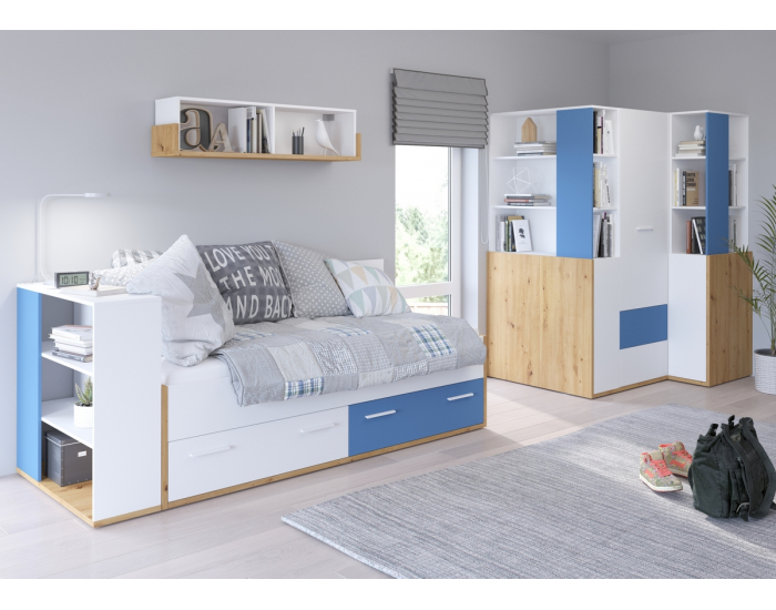 Detská izba Hey - dub artisan / biela / modrá