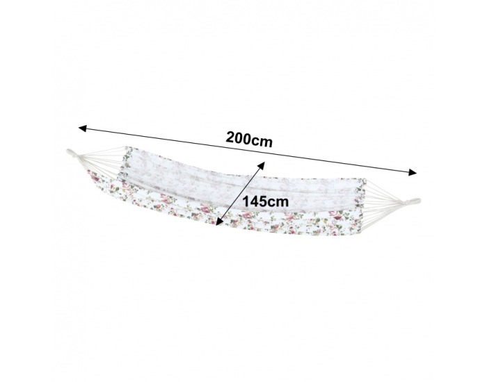 Hojdacia sieť Havana 145x200 cm - vzor kvety